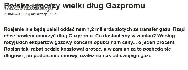 Rosja dobija naszą gospodarkę