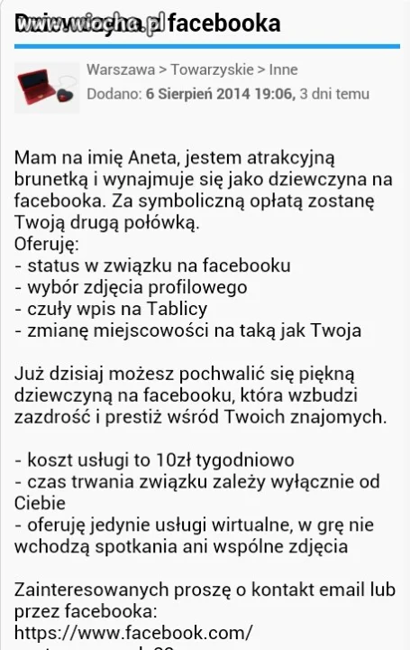 Dziewczyna z facebooka