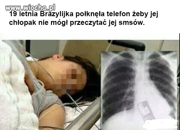 Zjeść telefon żeby nie zaliczyć wpadaki ...