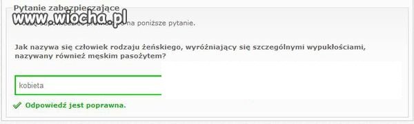 Takie tam przy zakładaniu konta