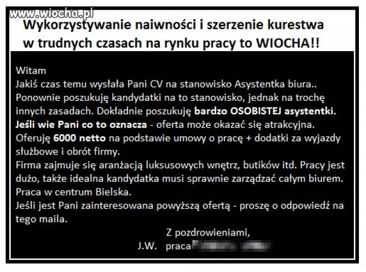 Oszustwa na rynku pracy - UWAGA na cwaniaka!