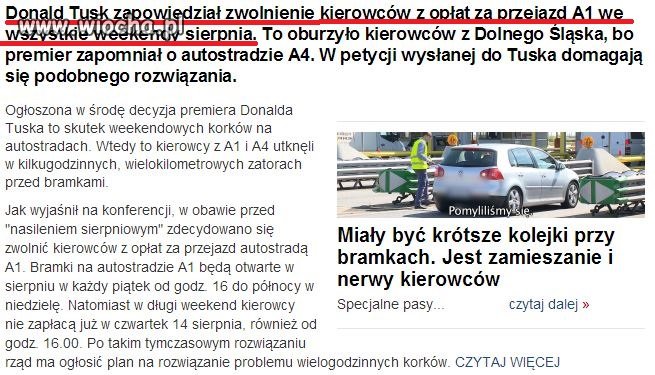 Bramki otwarte,opłat nie będzie...