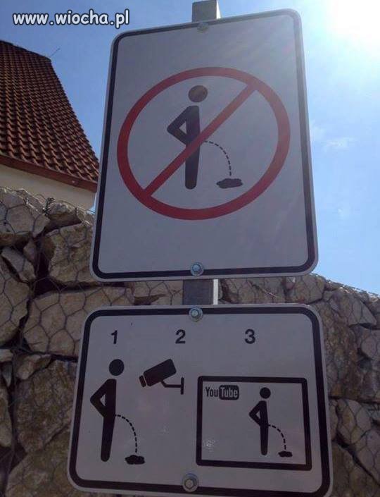 Zakaz oddawania moczu.