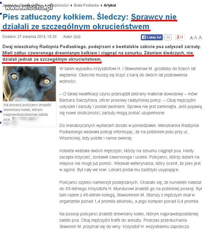 To niby nie było szczególne okrucieństwo? 