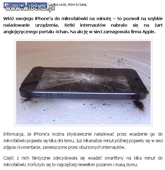 Idzcie na dach i skoczcie z ajfonem w ręku