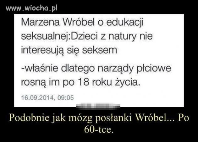 A mózg posłanki kiedy zaczął rosnąć ??