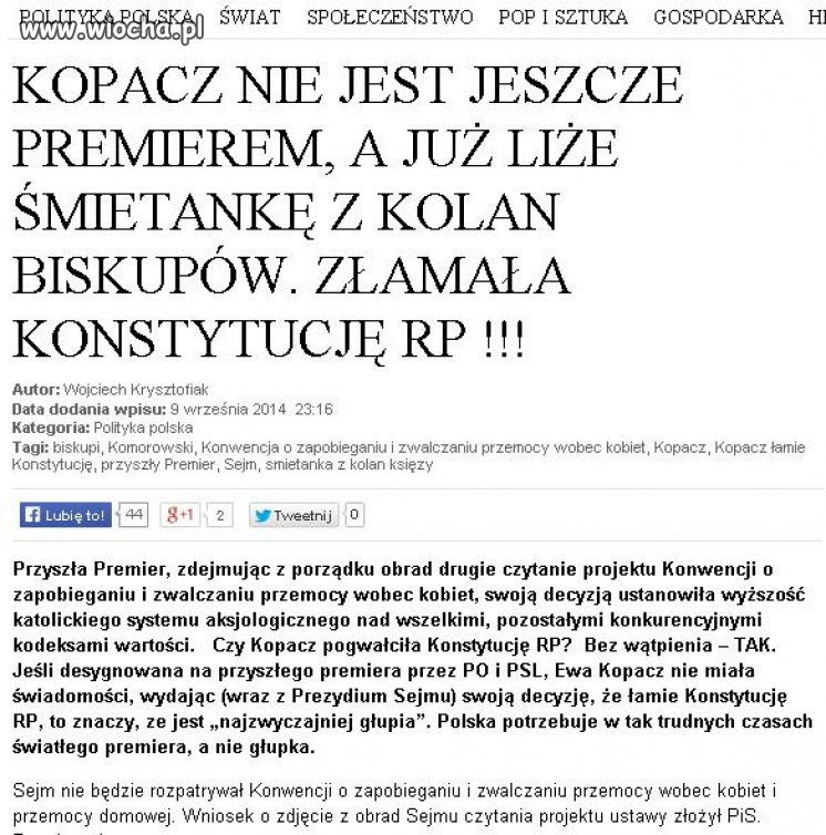 Przyszła pani premier! 