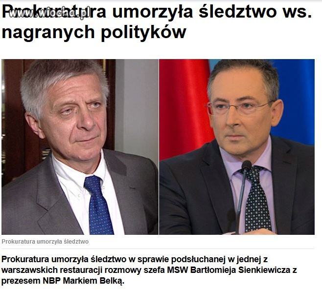 Prokuratura umorzyła śledztwo