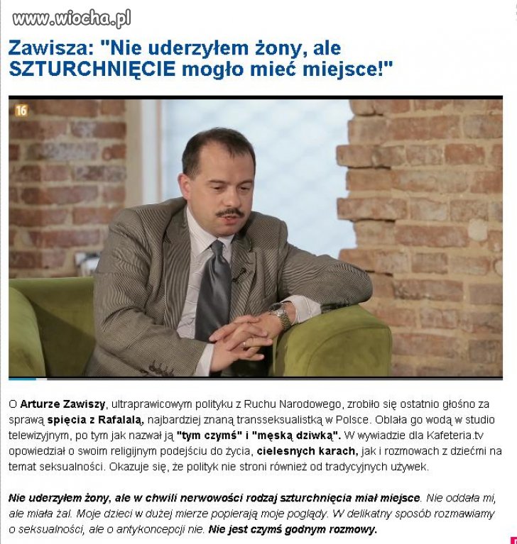 W szpitalu nie wylądowała więc to tylko szturchnięcie 