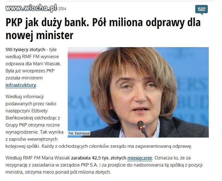 Odprawa dla nowej Pani minister