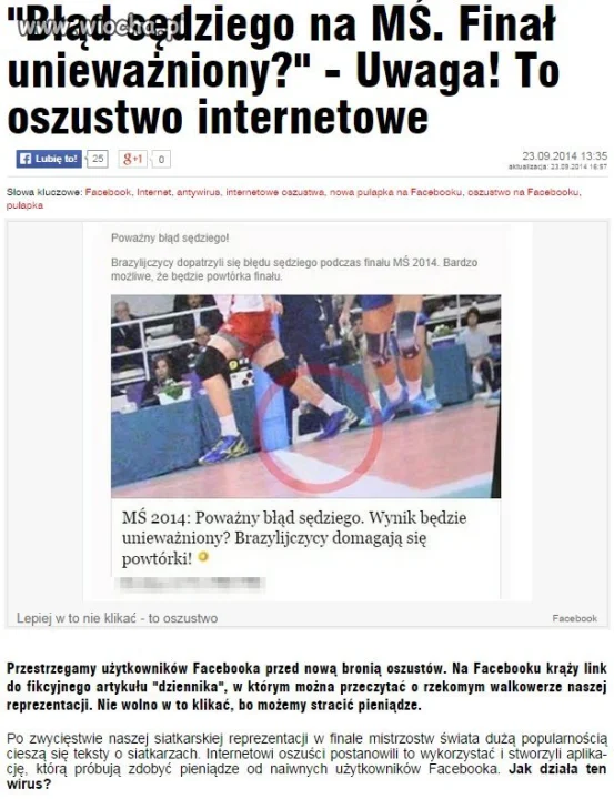 Kolejne oszustwo na Facebooku