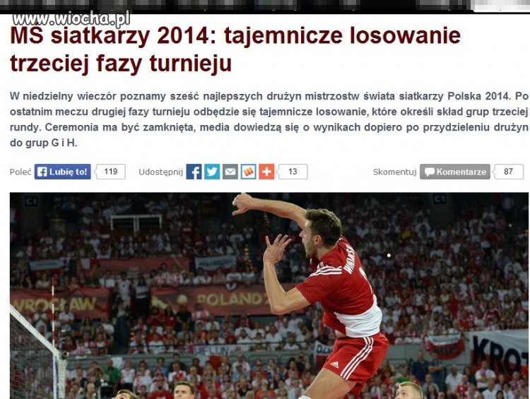 Może od razu wylosują Mistrza Świata?