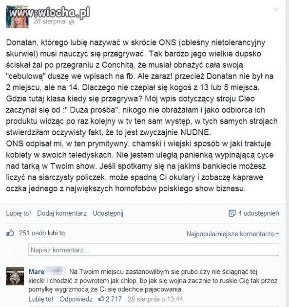 Pedau odpowiada 