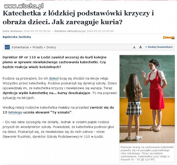 Czy lekcje religii są po to by takie babsztyle 