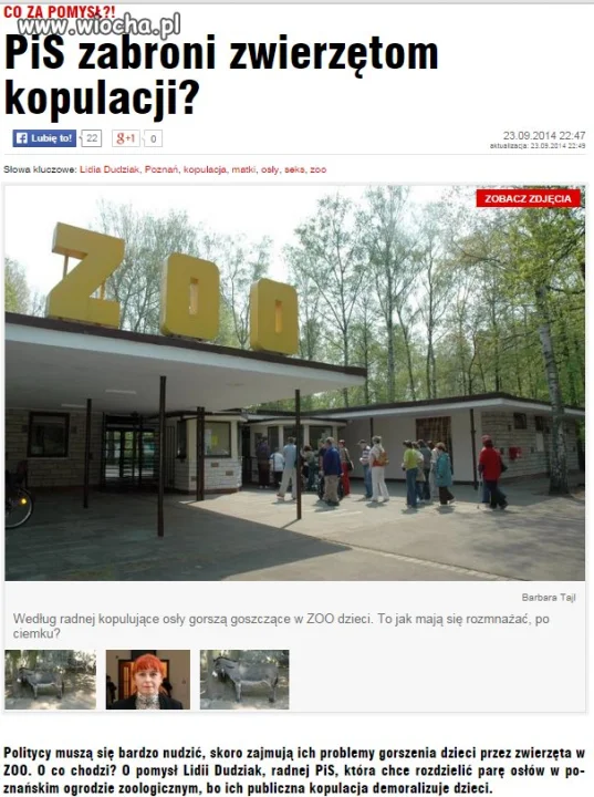 Radna z PiSu chce zabronić kopulacji zwierzętom