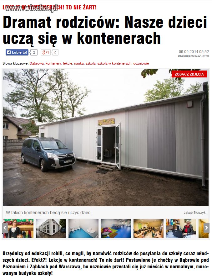 Chcieli młodsze dzieci w szkołach