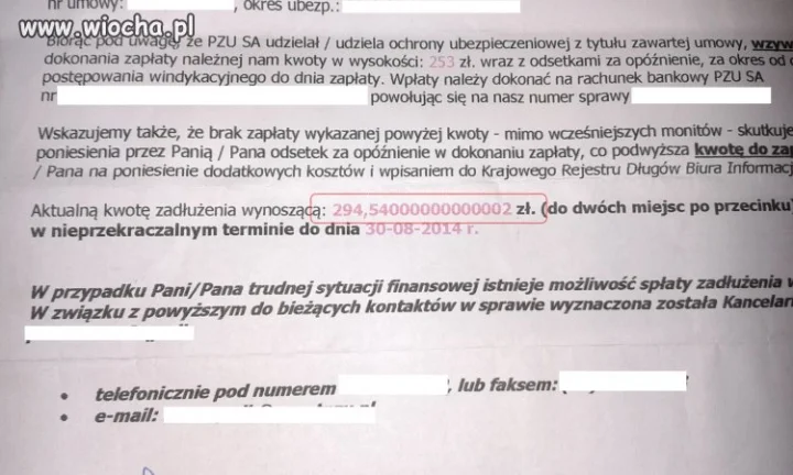 Pismo z PZU