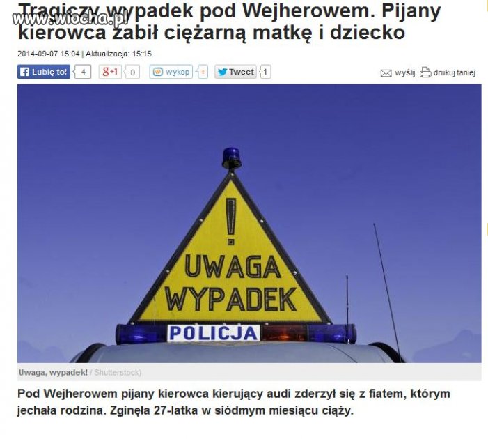 Kolejny tragiczny wypadek z udziałem pijanego