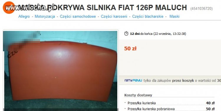 Pokrywa silnika fiat 126p?