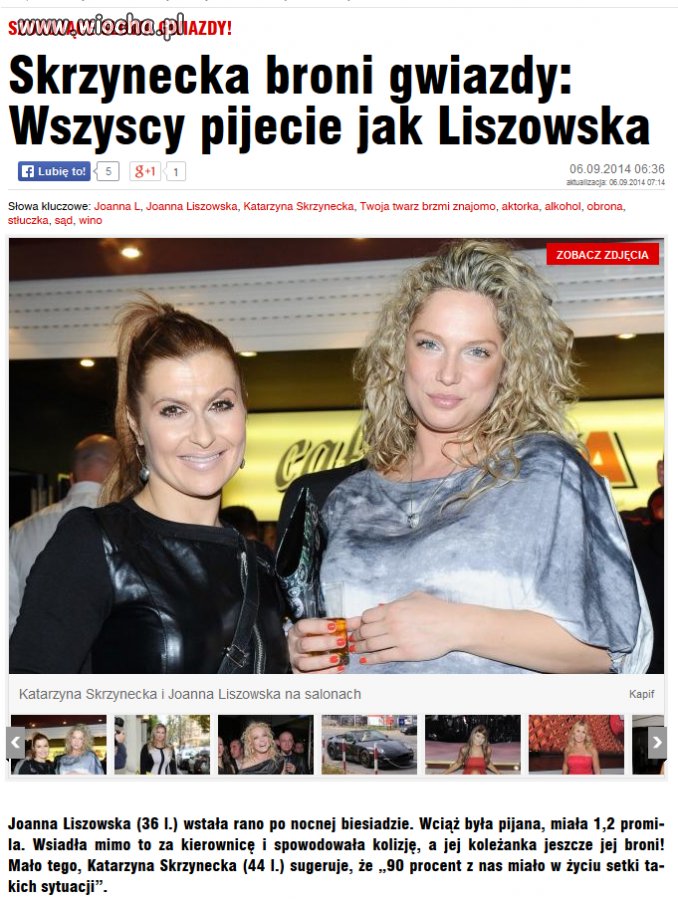 Alkoholiczka broni pijaczki
