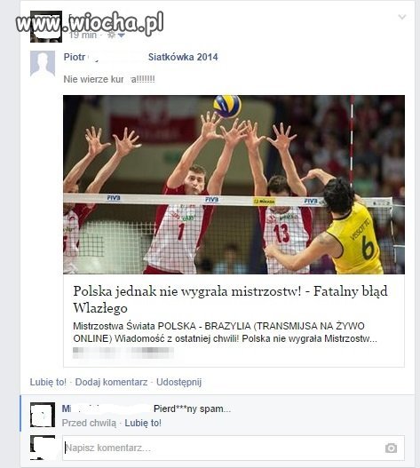 Dodawanie takiego spamu na Facebook