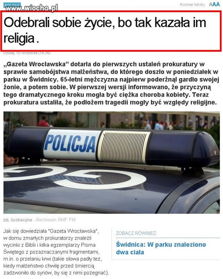Do tego prowadzi religijny fanatyzm !!!