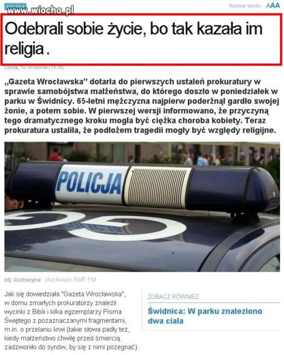 Do tego prowadzi religijny fanatyzm !!!