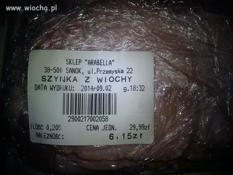 Szynka z Wiochy