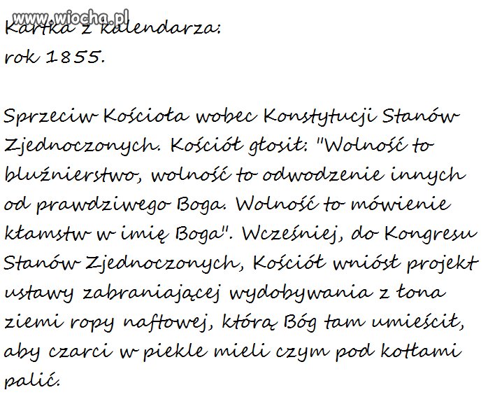 Wolność to odwodzenie innych od boga