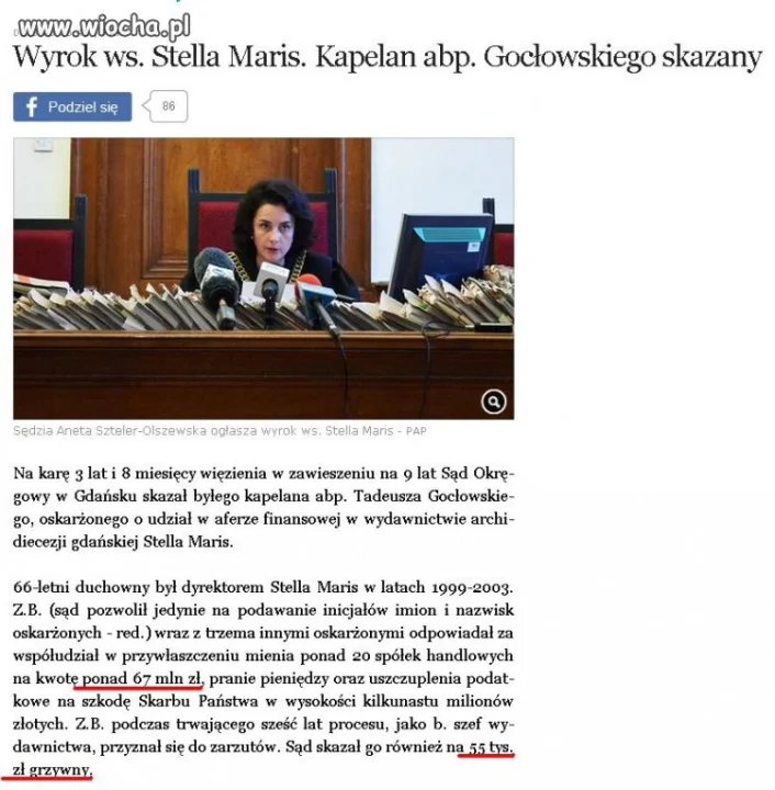 Ukradł miliony a zapłaci tysiące... 
