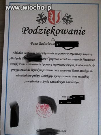 Też mi podziękowanie