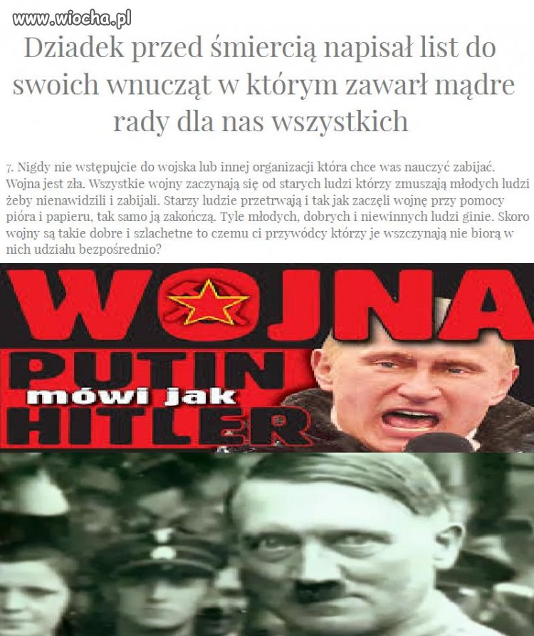 Wiocha dla starych ludzi, którzy