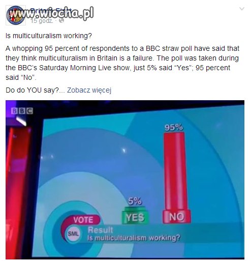 Multiculti nie działa. Tak twierdzi 95% ludzi.
