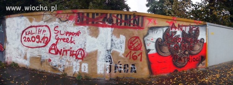 Tzw antifa zniszczyła murał ku czci Żolnierzy Wyklętych