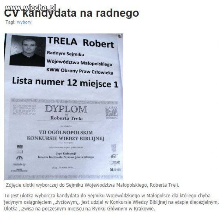 Ulotka wyborcza... 