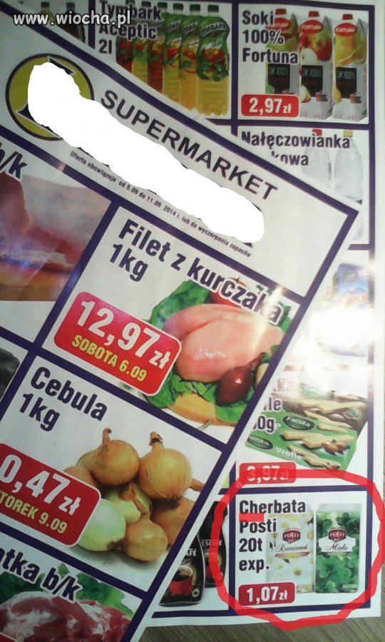 Cherbata w supermarkecie
