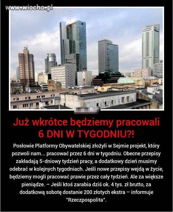 Już niedługo będziemy pracować 365 dni w roku