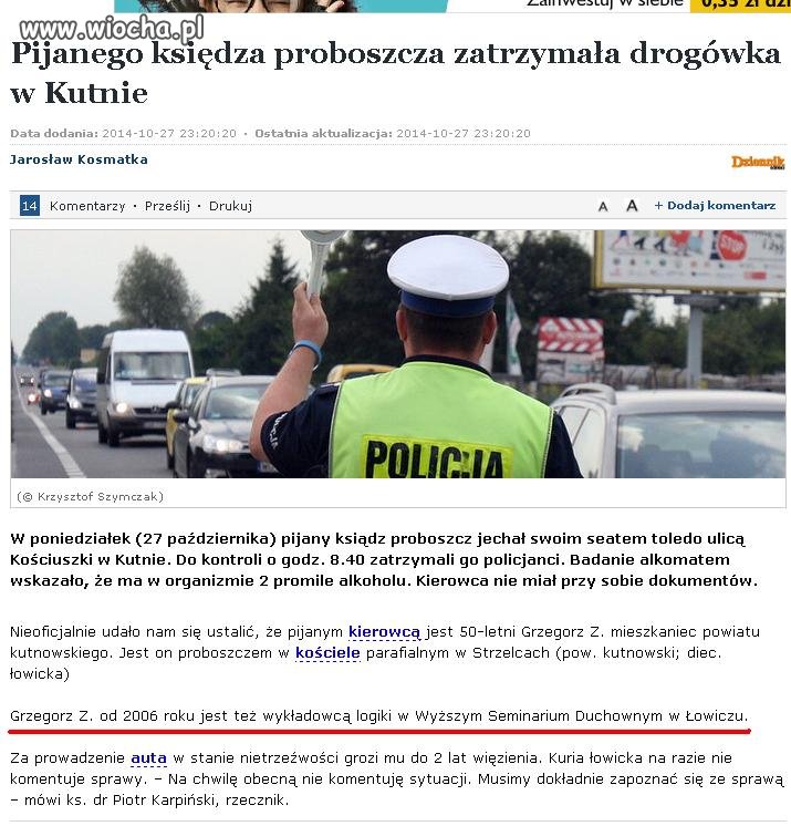 Ciekawe czy potrafił to "logicznie" wytłumaczyć. 