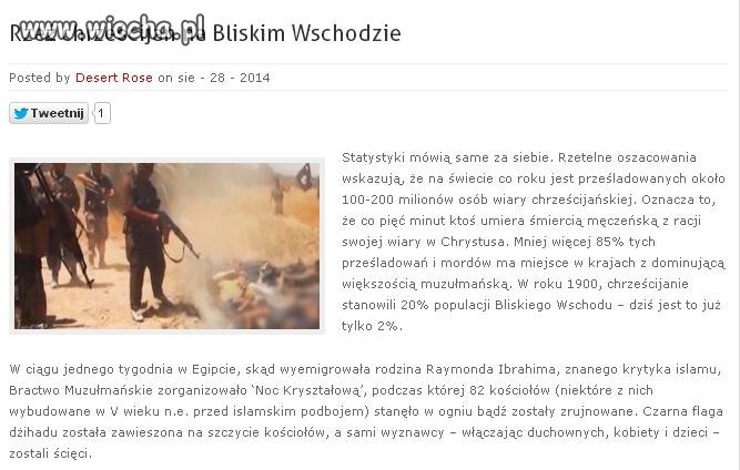 Rzeź Chrześcijan na bliskim wschodzie