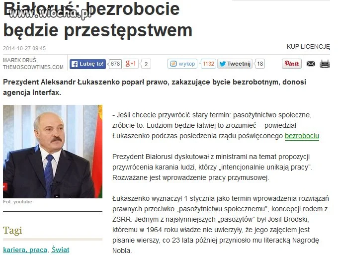 Reżim walczy z bezrobotnymi