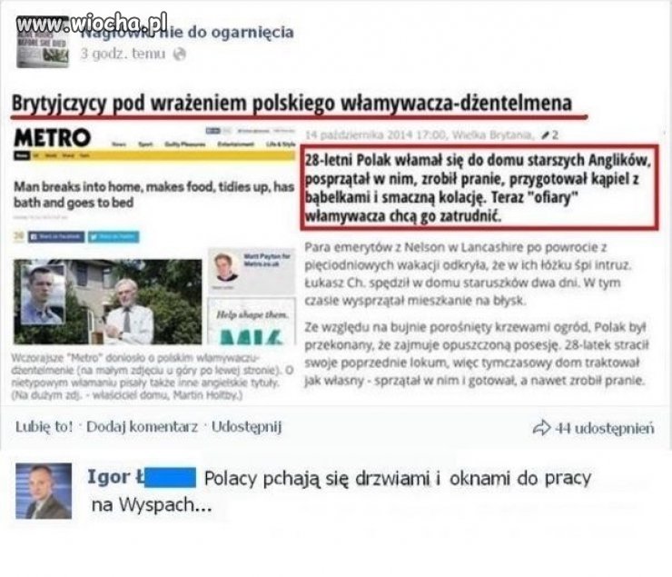Posprzątał , ugotował.