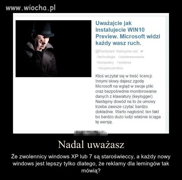 Microsoft - kolejna firma chce szpiegować 