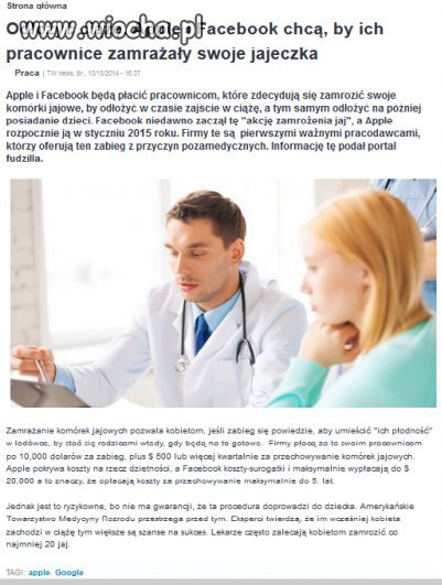 Zamrażanie jajeczek za pieniądze