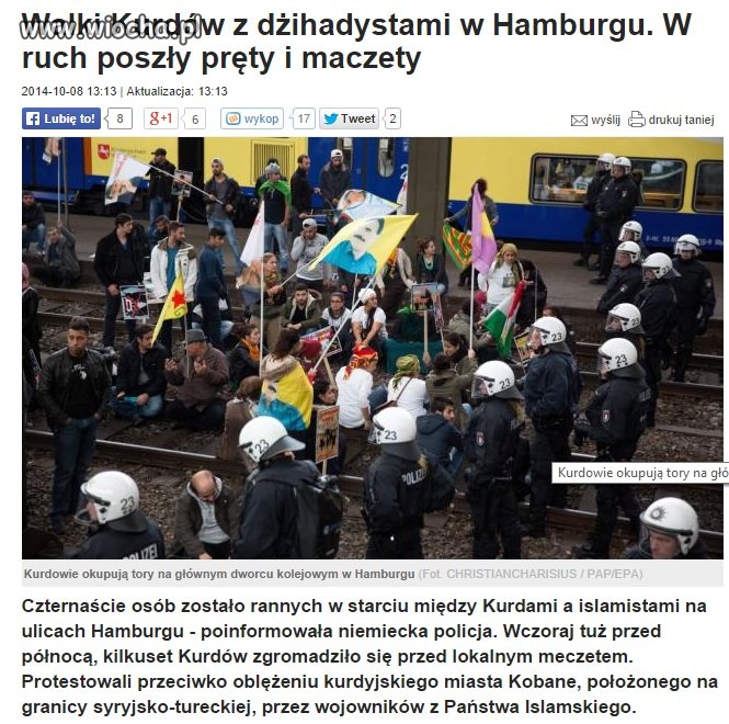 Dżichadyści vs Kurdowie w Hamburgu