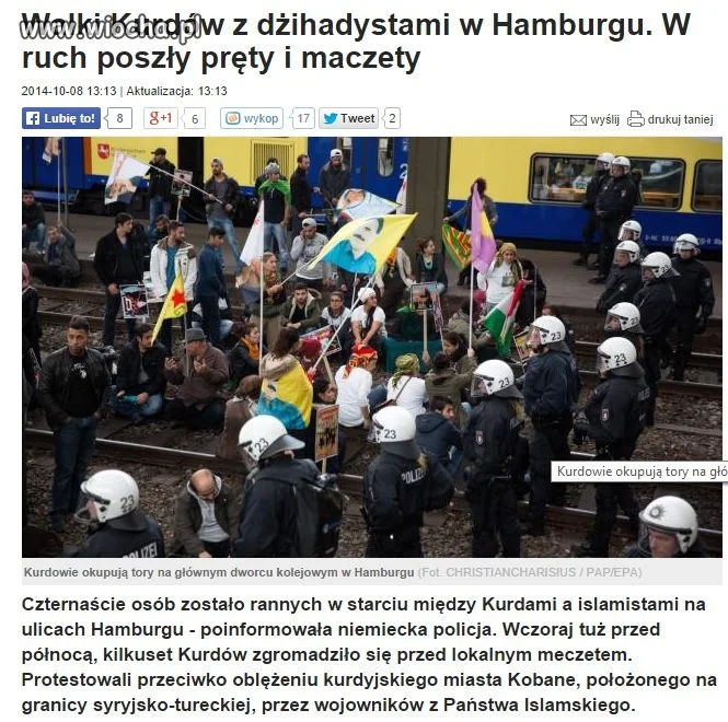 Dżichadyści vs Kurdowie w Hamburgu
