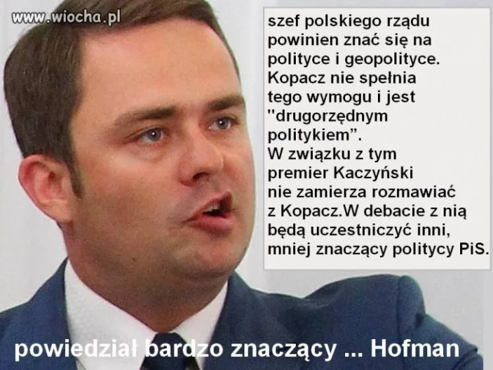 Hofman przestań pieprzyć te chamskie odzywki