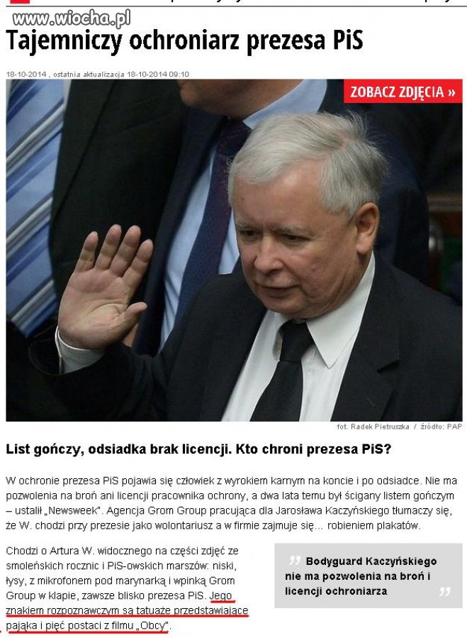 Jaki polityk tacy ochroniarze 