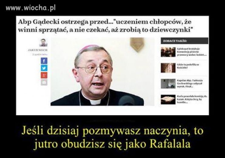 Gender czyha na sprzątających chłopców. 