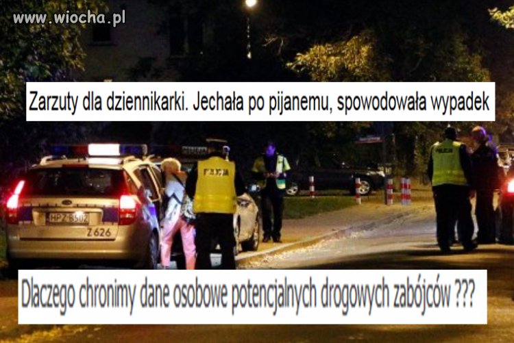 Dziennikarka telewizyjna spowodowała wypadek i uciekła.