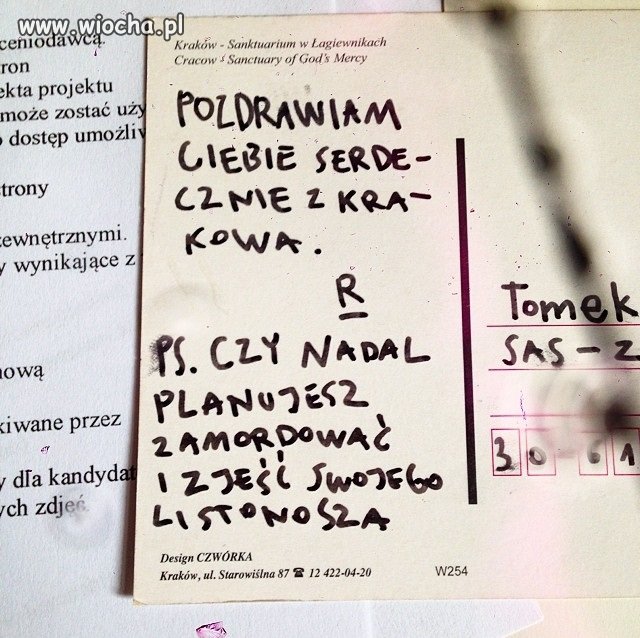 Pocztówka z pozdrowieniami 